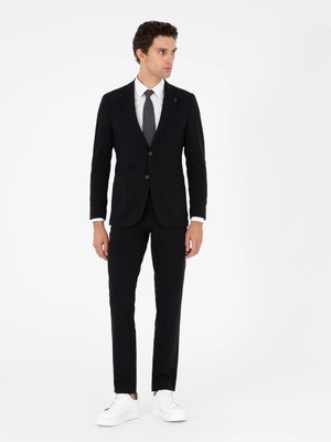 Cacharel Black Slim Fit Micro Pattern Suit