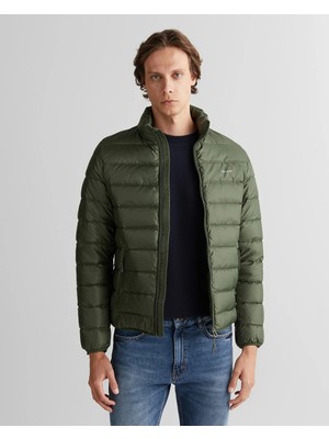Gant Men's Green Regular Fit Stand Collar Goose Down Jacket