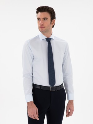 Cacharel Light Blue Slim Fit Italian Collar Classic Shirt