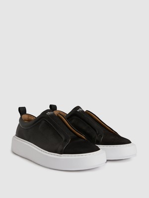 Cacharel Black %100 Leather Casual Shoes