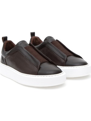 Cacharel Brown Eva Sole %100 Leather Casual Shoes