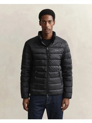 Gant Men's Black Regular Fit Stand Collar Goose Down Jacket