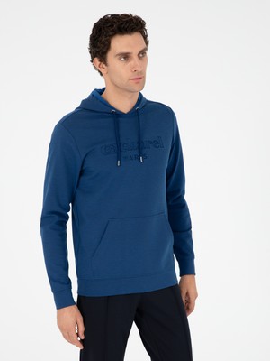 Cacharel Blue Regular Fit Hooded Sweatshirt