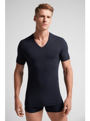 Intimissimi Stretch Pima Cotton V-Neck T-Shirt