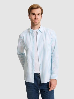 Cacharel Turquoise Regular Fit Long Sleeve Shirt