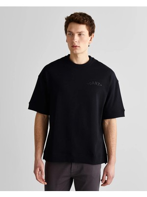 Gant Men's Black Original Fit Crew Neck Logo T-Shirt