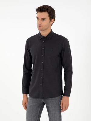 Cacharel Black Slim Fit Long Sleeve Shirt