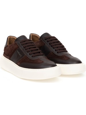 Cacharel Brown %100 Leather Microlight Sole Casual Shoes