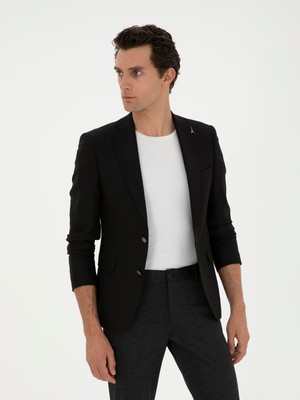 Cacharel Black Slim Fit Blazer