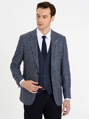 Cacharel Navy Slim Fit Blazer