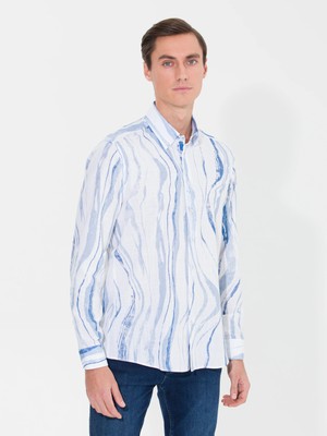 Cacharel Light Blue Slim Fit Long Sleeve Shirt