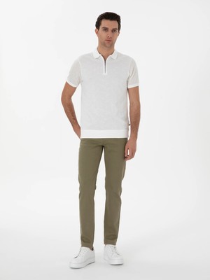 Cacharel Green Slim Fit Cotton Blend Jeans