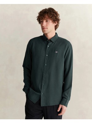 Gant Men's Regular Fit Green Shirt