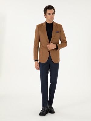 Cacharel Navy Slim Fit Dress Trousers