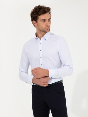 Cacharel Light Blue Slim Fit Long Sleeve Shirt