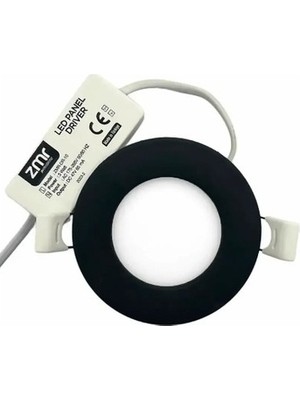 ZMR-201 3W Siyah Kasa Slım Panel 5 Adet