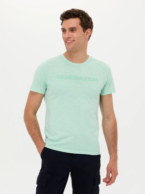 Cacharel Green Slim Fit Crew Neck T-Shirt