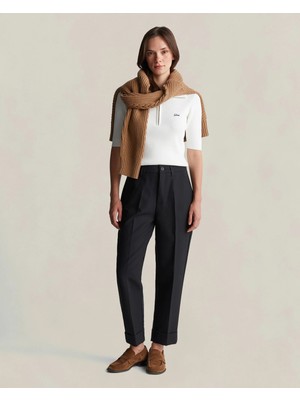 Gant Women's Black Regular Fit Trousers