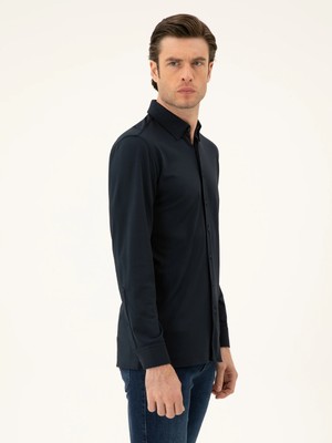 Cacharel Navy Slim Fit Shirt
