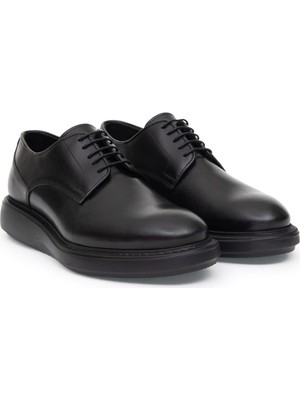 Cacharel Black Eva Sole %100 Leather Smart Casual Shoes