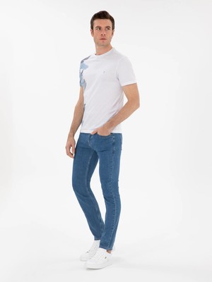 Cacharel Light Blue Slim Fit Cotton Stretch Jeans