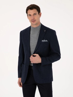 Cacharel Navy Slim Fit Blazer