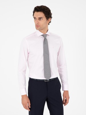 Cacharel Light Pink Modern Fit Long Sleeve Basic Shirt