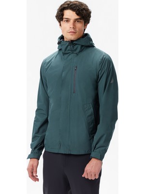 Nautica Men's Green Regular Fit Hooded Waterproof Jacket