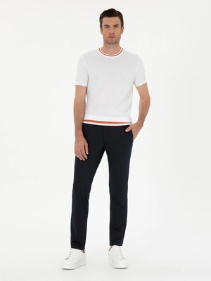 Cacharel Navy Slim Fit Trousers