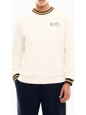Ea7 Men's Crew Neck Sweatshirt Beige