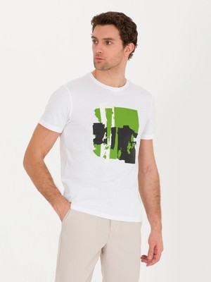 Cacharel White Crew Neck Slim Fit T-Shirt