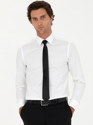 Cacharel White Slim Fit Long Sleeve Shirt