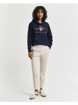Gant Women's Beige Slim Fit Trousers