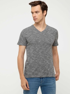 Cacharel Black V-Neck T-Shirt