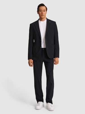 Cacharel Black Slim Fit Micro Pattern Notch Lapel Suit