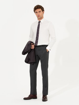 Cacharel Anthracite Slim Fit Tailored Trousers