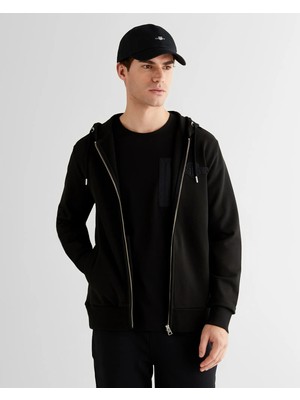 Gant Men's Black Regular Fit Hooded Zip Sweatshirt