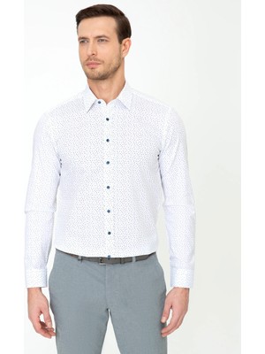 Cacharel White Slim Fit Long Sleeve Shirt