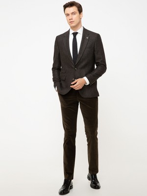 Cacharel Brown Slim Fit Classic Trousers