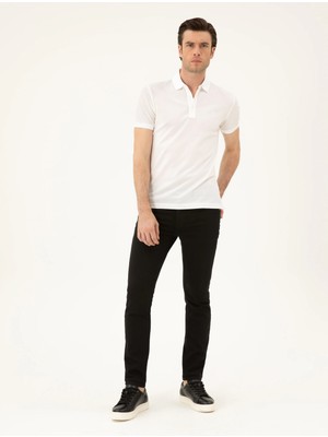 Cacharel Black Slim Fit Cotton Blend Jeans