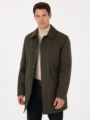 Cacharel Khaki Shirt Collar Padded Jacket