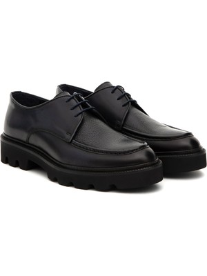 Cacharel Navy Eva Sole %100 Leather Smart Casual Shoes