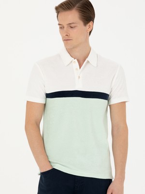 Cacharel Green Slim Fit Polo Neck T-Shirt