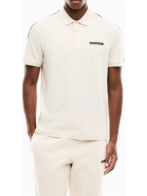 Ea7 Men's Polo Shirt Beige