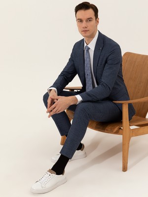 Cacharel Navy Slim Fit Suit