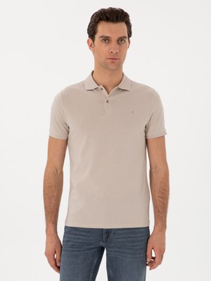 Cacharel Mink Slim Fit Cotton Polo Neck T-Shirt