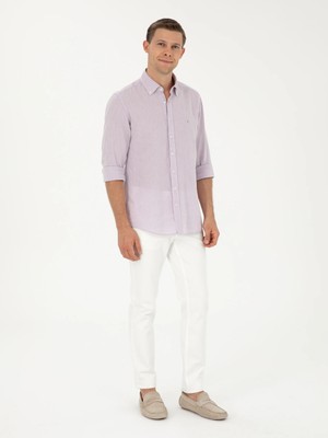 Cacharel White Slim Fit Cotton Blend Jeans