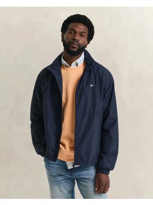 Gant Men's Navy Regular Fit Hooded Windbreaker