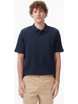Nautica Men's Navy Regular Fit Polo Collar T-Shirt