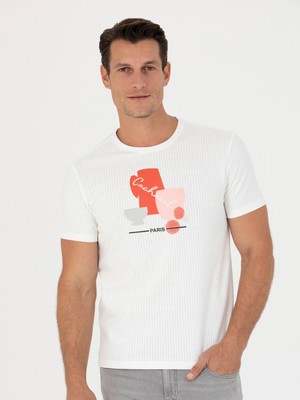 Cacharel White Slim Fit Crew Neck T-Shirt